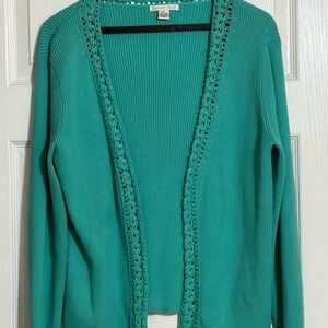 Casual Corner Women's Turquoise Cardigan